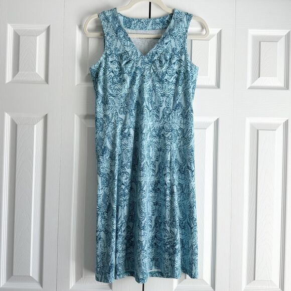 Royal Robbins Tank Dress Size Small Blue Pattern Shift Sleeveless - Picture 1 of 7